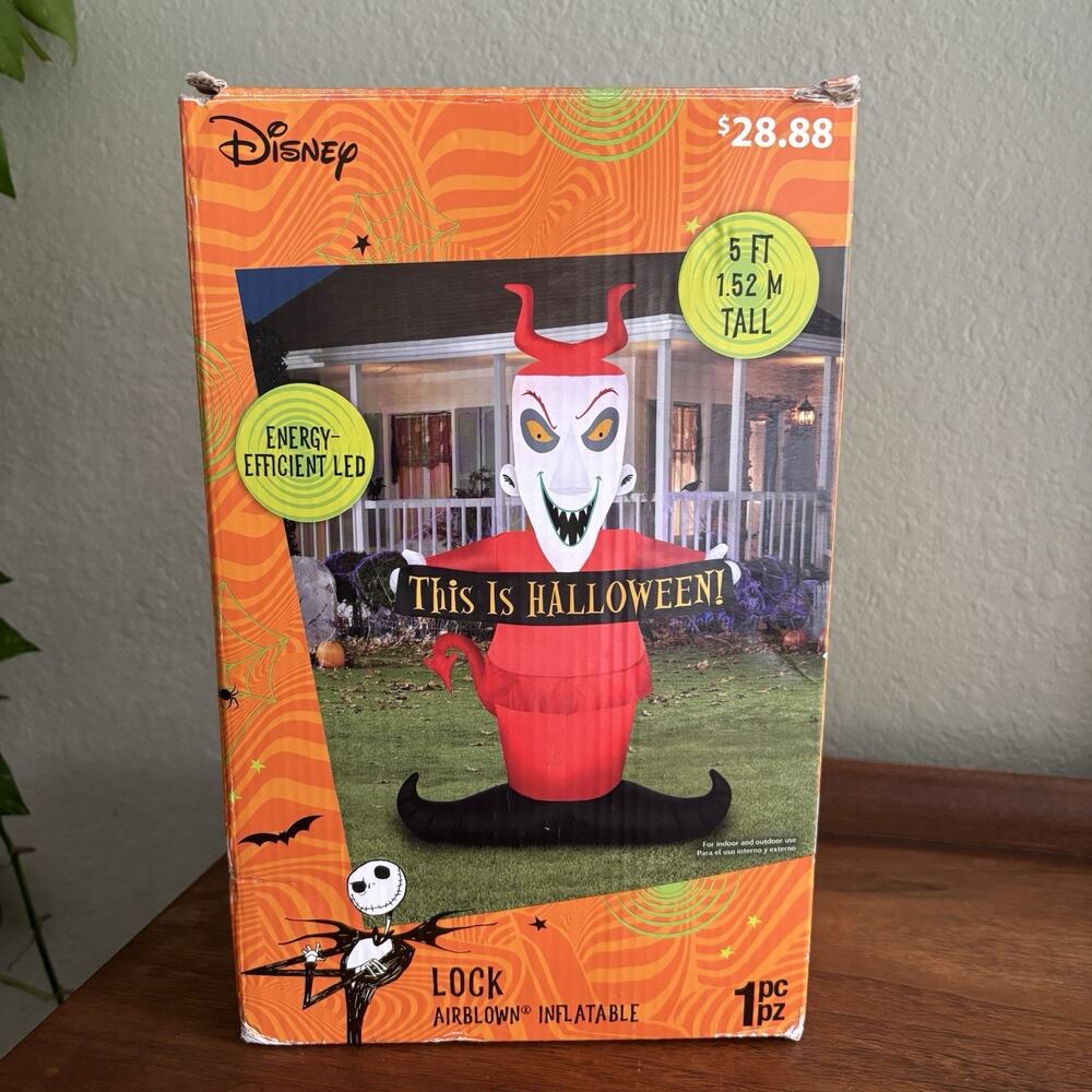 Gemmy Disney NBC Night Mare Before Christmas Halloween Inflatable Lock 5" Tall